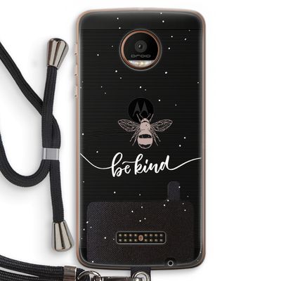Be(e) kind: Motorola Moto Z Force Transparant Hoesje met koord