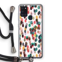 Tropical Dots: Samsung Galaxy A21s Transparant Hoesje met koord