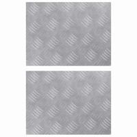 VidaXL Trap tread rechthoekig 2 pcs zilver 40 x 30 cm aluminium