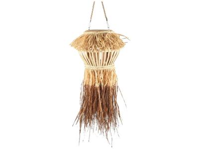 Lantaarn hang raffia naturel, 22x60 cm - Buitengewoon de boet