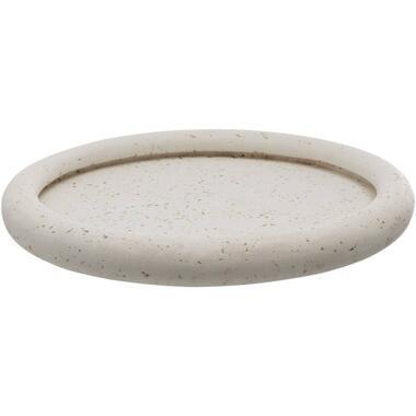 Decoratie tray Nordic - off-white - Ø26cm - Leen Bakker