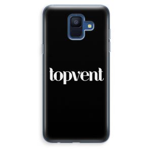 Topvent Zwart: Samsung Galaxy A6 (2018) Transparant Hoesje