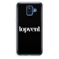 Topvent Zwart: Samsung Galaxy A6 (2018) Transparant Hoesje