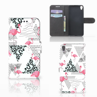 Sony Xperia XA | XA Dual Telefoonhoesje met Pasjes Flamingo Triangle - thumbnail