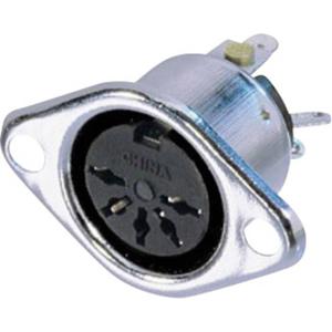 Rean AV NYS325 DIN-connector Flensbus, contacten recht Aantal polen: 5 Zilver 1 stuk(s)