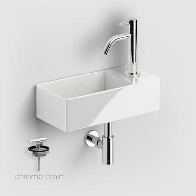 Fonteinset Clou New Flush 3 Incl. Toebehoren 10x35 cm Glanzend Wit Clou