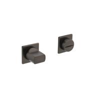 Intersteel Rozet vierkant met toilet-badkamersluiting zelfklevend minimalistisch 30x2,5mm - antraciet