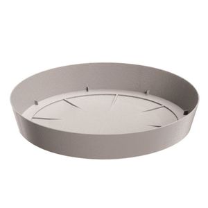 Opvangschaal/onderschaal bloempot/plantenpot - beige - rond - Dia 12,5 cm