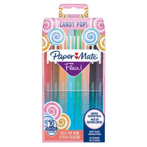 Fineliner Paper Mate Flair Candy Pop wallet ÃƒÆ' 16 kleuren