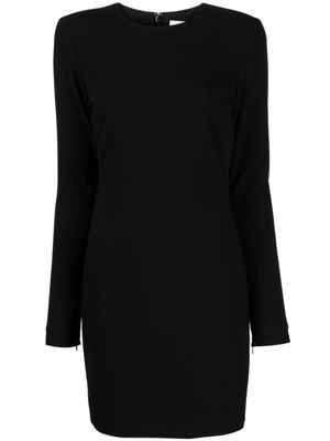 Victoria Beckham robe en crêpe mélangée à coupe courte - Noir