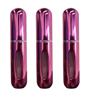 Mini Parfum Flesjes - 3-pack - Navulbaar - Reisflesjes - Parfumverstuiver - Glanzend Roze