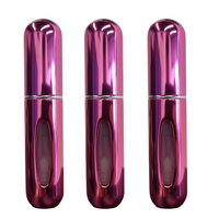 Mini Parfum Flesjes - 3-pack - Navulbaar - Reisflesjes - Parfumverstuiver - Glanzend Roze - thumbnail