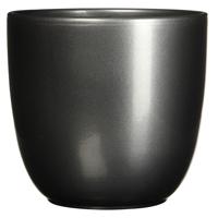 Mica Decorations Bloempot - antraciet grijs - keramiek - 25 x 23 cm - plantenpotten