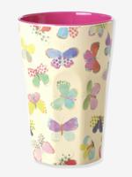 Melamine kinderbeker BUTTERFLY rice 400 ml beige