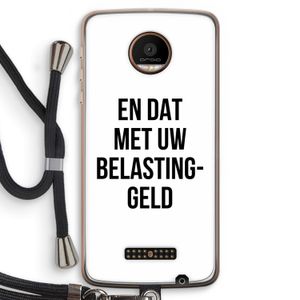 Belastinggeld: Motorola Moto Z Force Transparant Hoesje met koord