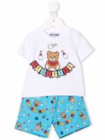 Moschino Kids pyjama à logo imprimé - Blanc