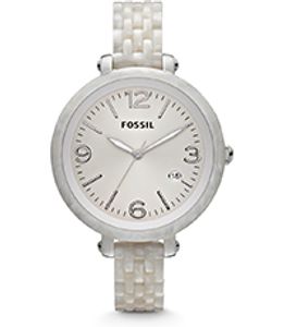 Horlogeband Fossil JR1407 Kunststof/Plastic Wit 12mm