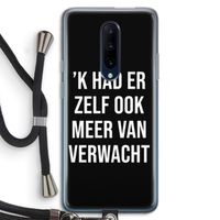 Meer verwacht - Zwart: OnePlus 7 Pro Transparant Hoesje met koord