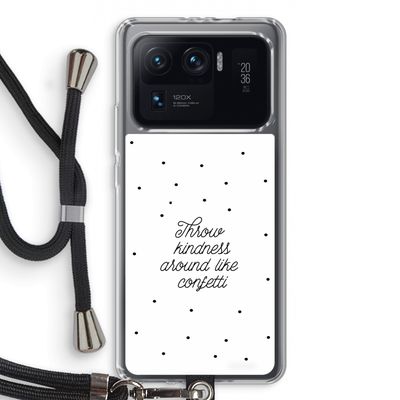 Confetti: Xiaomi Mi 11 Ultra Transparant Hoesje met koord