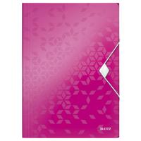 Elastomap leitz wow a4 3 klep pp roze | 10 stuks
