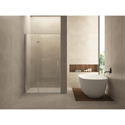Wiesbaden Vaz Nisdeur Met Vast Deel - 1000x2000x8mm - NANO - Helder Glas/Chroom