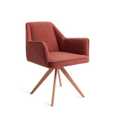 Jesper Home Draaibare Eetkamerstoel 'Tome' Turn Peach, kleur Shabby Saffron