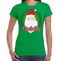 Fout kerst shirt I hate this groen voor dames - thumbnail