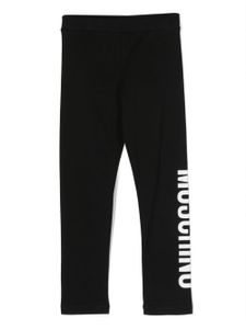 Moschino Kids pantalon de jogging à logo imprimé - Noir