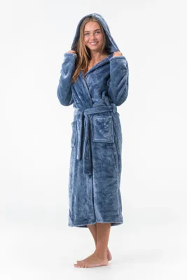 Gaubert lange dames badjas fleece - Capuchon - Warme winter ochtendjas - Badjassen dames - Copy - Copy