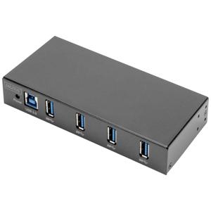 Digitus DA-70257 interface hub USB 3.2 Gen 1 (3.1 Gen 1) Type-B 5000 Mbit/s Zwart