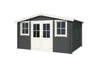 Outdoor Life Products | Tuinhuis Dallas 376 x 292 | Gecoat | Carbon Grey-Wit