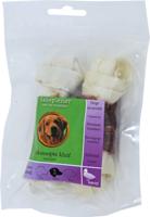 Natuurlijke Snack kluif geknoopt plus eend 14 cm zak a 2st - Gebr de boon