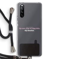 gij beslist: Sony Sony Xperia 10 III Transparant Hoesje met koord