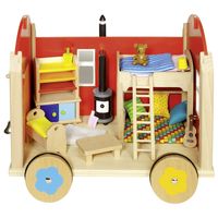 Goki Doll's caravan with accessoires poppenhuis