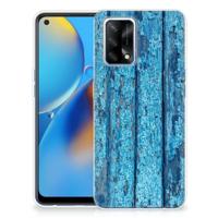 OPPO A74 4G | Bumper Hoesje | Wood Blue