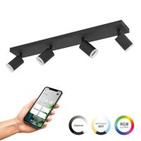 Eglo Smart opbouwspotMelitello-Z zwart 4-lichts - 901942