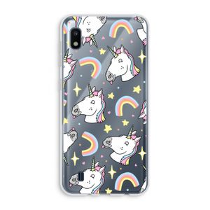Rainbow Unicorn: Samsung Galaxy A10 Transparant Hoesje