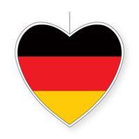 Duitsland hangdecoratie hart 28 cm   -
