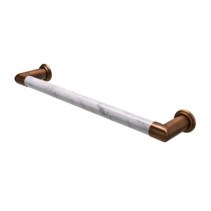 Elektrische Radiator Cascade 60x12 cm Bianco Carrara Venatino Marble / Light Bronze HD Heating