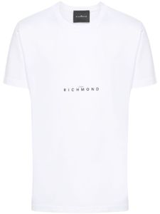 John Richmond t-shirt en coton à logo imprimé - Blanc