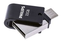 Philips FM32DA148B/00 USB flash drive 32 GB USB Type-A / Micro-USB 2.0 Zwart, Zilver