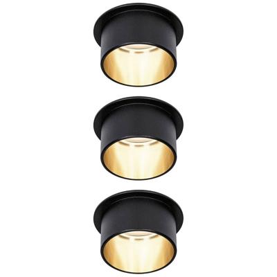 Paulmann 93379 Gil LED-inbouwlamp LED LED vast ingebouwd 18 W Zwart (mat), Goud