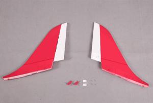 FMS - 90Mm Super Scorpion Vertical Stabilizer Red (FMSRA103R)