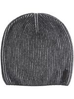 Moorer bonnet en maille nervurée - Gris