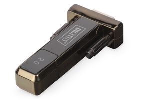 Digitus DA-70156 tussenstuk voor kabels USB 2.0 D-Sub 9 Male Zwart