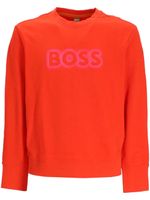 BOSS sweat en jersey à logo imprimé - Rouge