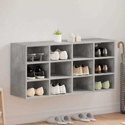 Schoenenkast met plank Betongrijs 103 x 30 x 51 cm Bewerkt hout