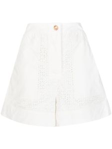 3.1 Phillip Lim short en broderie anglaise à design à empiècements - Blanc