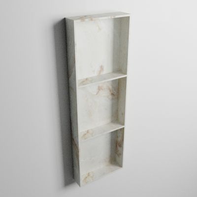 MONDIAZ EASY Nis 89,5x29,5cm in solid surface kleur Frappe. 3 vakken geschikt voor in- of opbouw