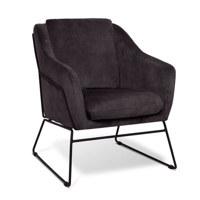 Fauteuil Maribel | Velvet | Donkergrijs